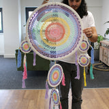 Large Dreamcatcher (55cm) - Pastel Rainbow - SHAMTAM.COM