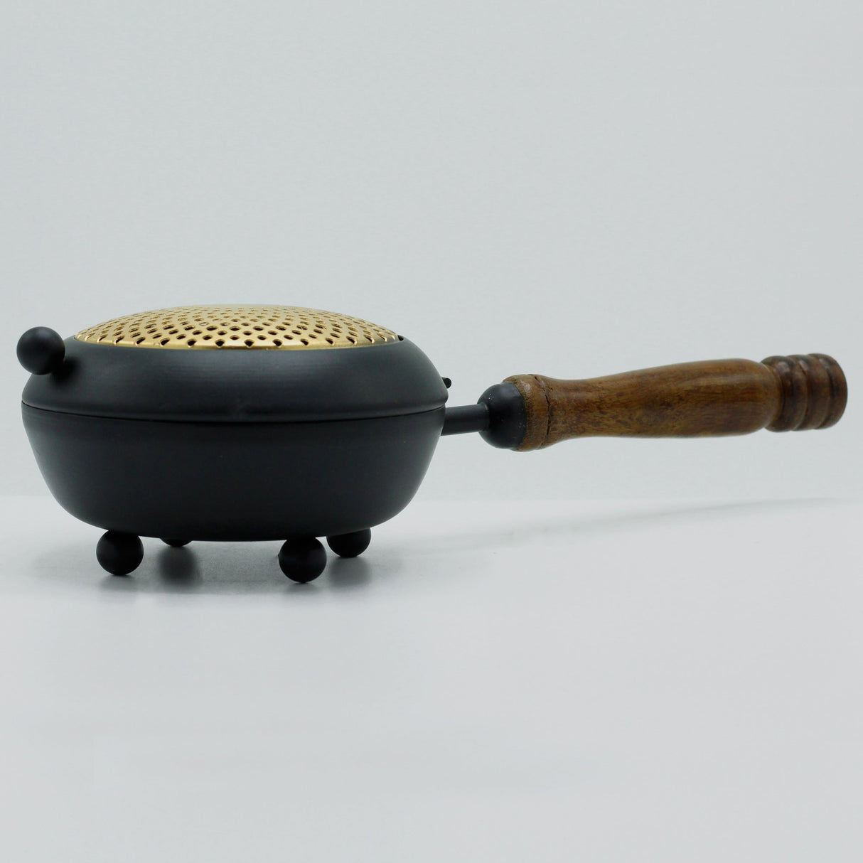 Large Iron Censer Incense Burner - Gold detail - SHAMTAM.COM