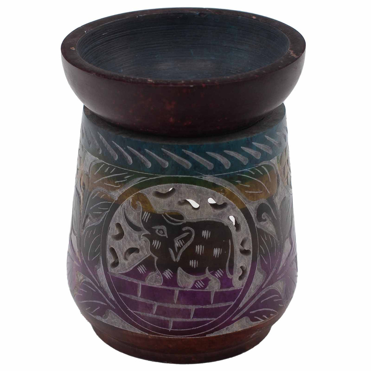 Elephant Oil Burner 13x10cm - Soapstone - Five Colours - SHAMTAM.COM