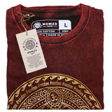 Large Stone Washed T-Shirt - Chakra - Maroon - SHAMTAM.COM