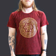 Large Stone Washed T-Shirt - Chakra - Maroon - SHAMTAM.COM