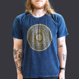 Large Stone Washed T-Shirt - Mandala - Blue - SHAMTAM.COM