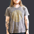 Large Stone Washed T-Shirt - Mandala - Dark Grey - SHAMTAM.COM