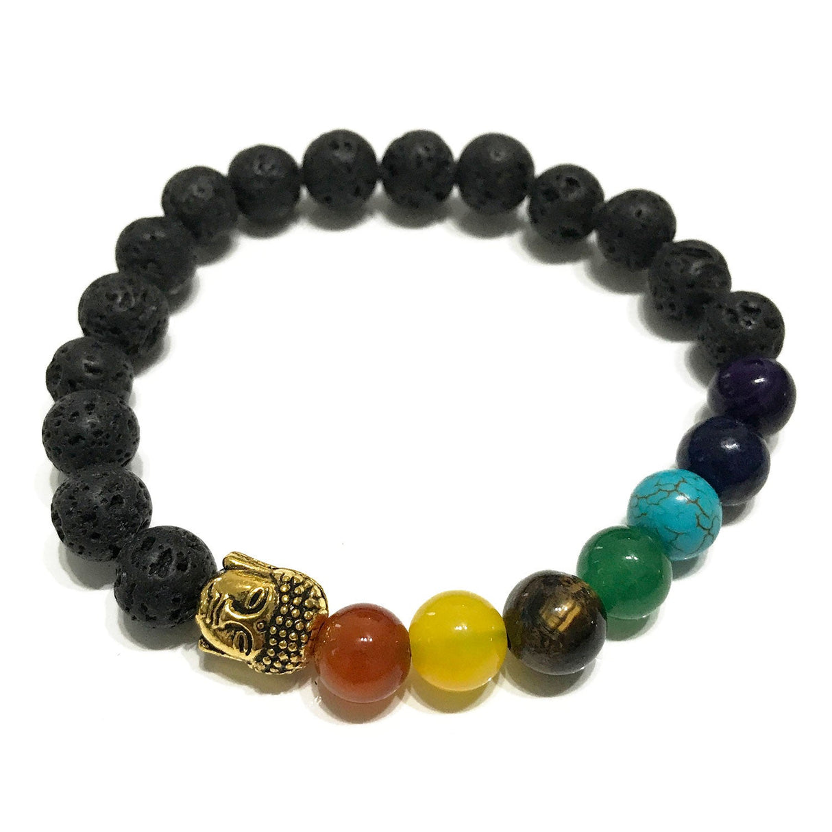 Lava Stone Bracelet - Buddha Chakra - SHAMTAM.COM