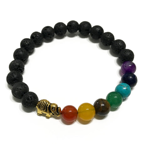 Lava Stone Bracelet - Elephant Chakra - SHAMTAM.COM