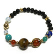 Lava Stone Bracelet - Gold Solar System - SHAMTAM.COM