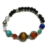 Lava Stone Bracelet - Silver Solar System - SHAMTAM.COM