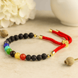 Lava Stone Chakra Bracelet, 18K Gold Plated - SHAMTAM.COM