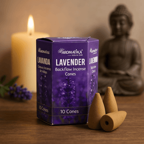Lavender Backflow Incense Cones, 10 Pack Aromatika - SHAMTAM.COM