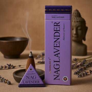 Lavendel Backflow Røkelseskjegler 42g, Golden Nag