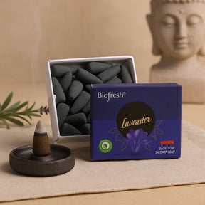 Lavender Charcoal - Free Backflow Incense Cones 40 Count - SHAMTAM.COM
