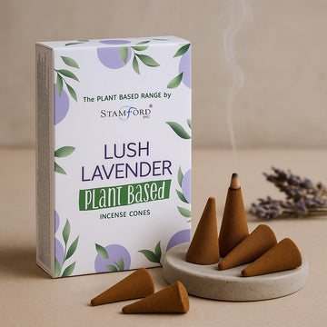 Conos de incienso de lavanda de origen vegetal, 12 unidades Stamford