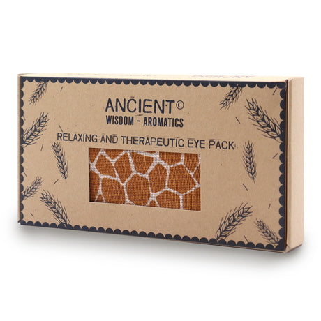 Lavender Eye Pillow in Gift Box - Natural Cotton and Juco - Madagascar Giraffe - SHAMTAM.COM