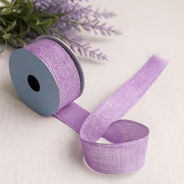 Lavendel bånd med naturlig tekstur 38mm x 20m