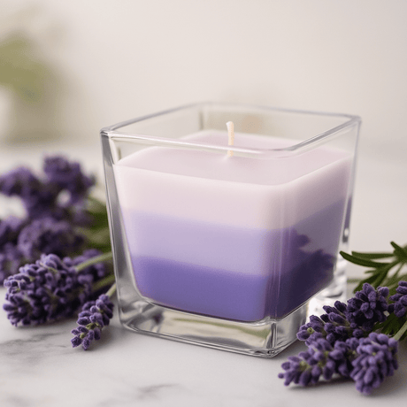 Lavender Scented Candle, Rainbow 32 Hour Burn - SHAMTAM.COM