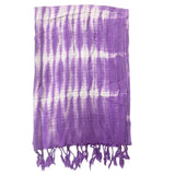 Lavender Tie Dye Linen Blend Oversized Scarf Shawl - SHAMTAM.COM