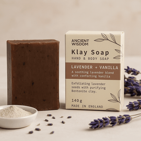 Lavender Vanilla Soap Bar Exfoliating Vegan Bentonite Clay - SHAMTAM.COM