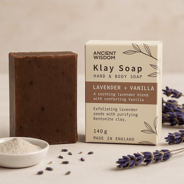 Lavender Vanilla Soap Bar Exfoliating Vegan Bentonite Clay