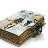 Leather "Bee Kind" Deckle - edge Notebook (7x5") - SHAMTAM.COM