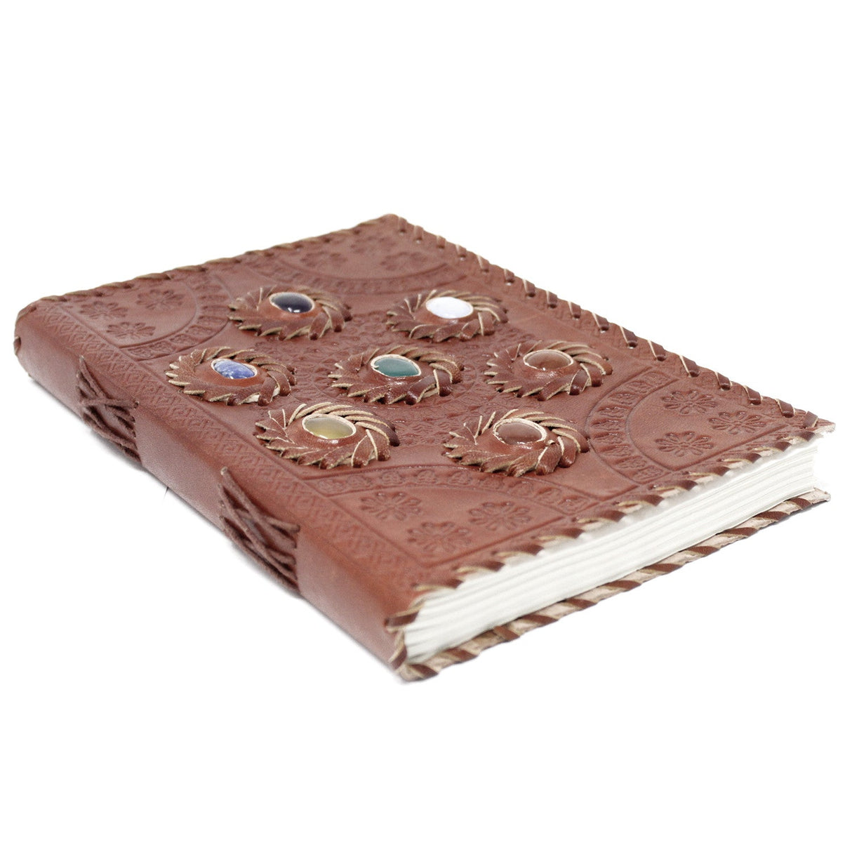 Handmade Notebook Chakra Crystal Gemstones 6x9" - SHAMTAM.COM