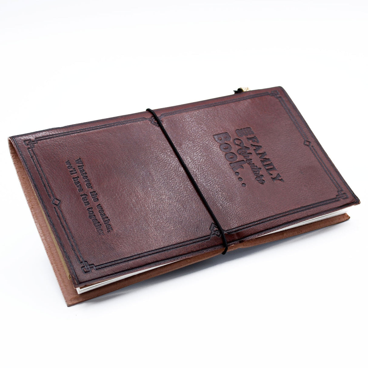 Handmade Leather Journal - Our Family Adventure Book - Brown (80 pages) - SHAMTAM.COM