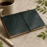 Leather Journal Handmade Green 80 Blank Pages - SHAMTAM.COM