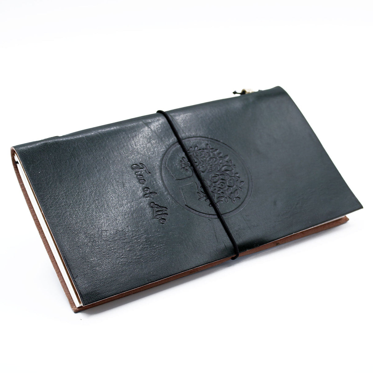 Handmade Leather Journal - Tree of Life - Green (80 pages) - SHAMTAM.COM