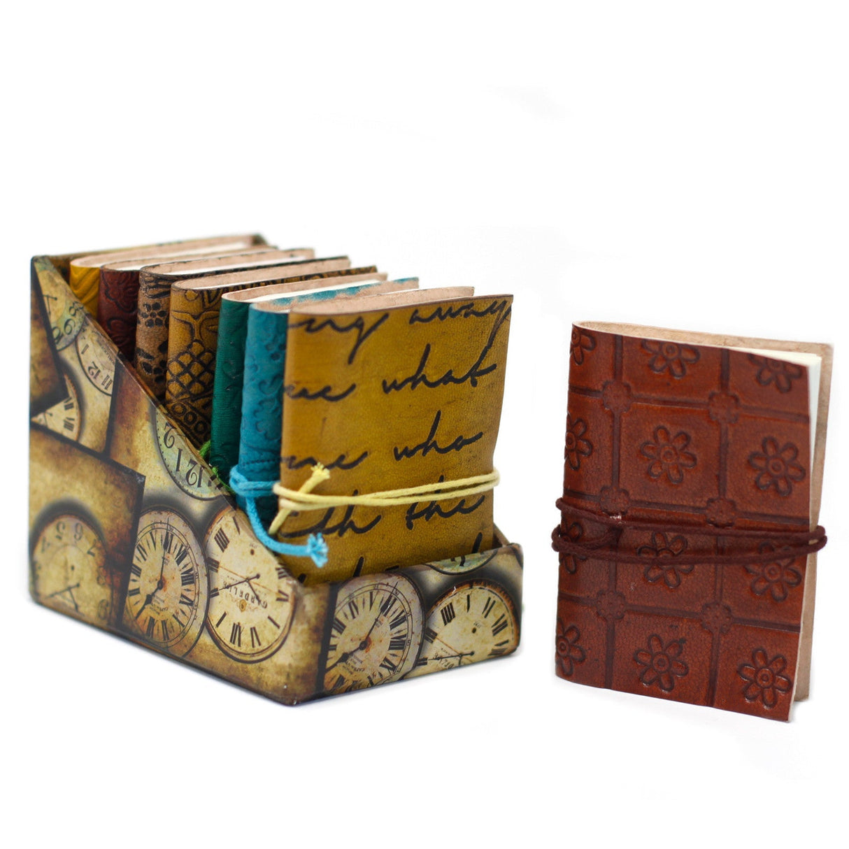 Leather Notebook (4x3") Assorted - 1 piece - SHAMTAM.COM