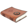 Leather Notebook Black onyx & Compass (7x5") - SHAMTAM.COM