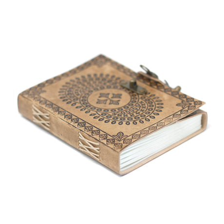 Leather Notebook Blue Mandala (7x5") - SHAMTAM.COM