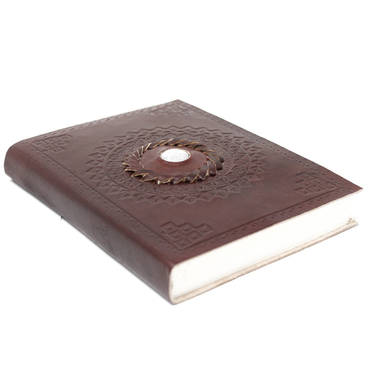 Leather Notebook Moonstone (7x5") - SHAMTAM.COM