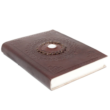 Leather Notebook Moonstone (7x5") - SHAMTAM.COM
