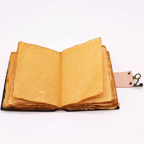 Leather Seven Chakra Colours Deckle - edge Notebook - SHAMTAM.COM