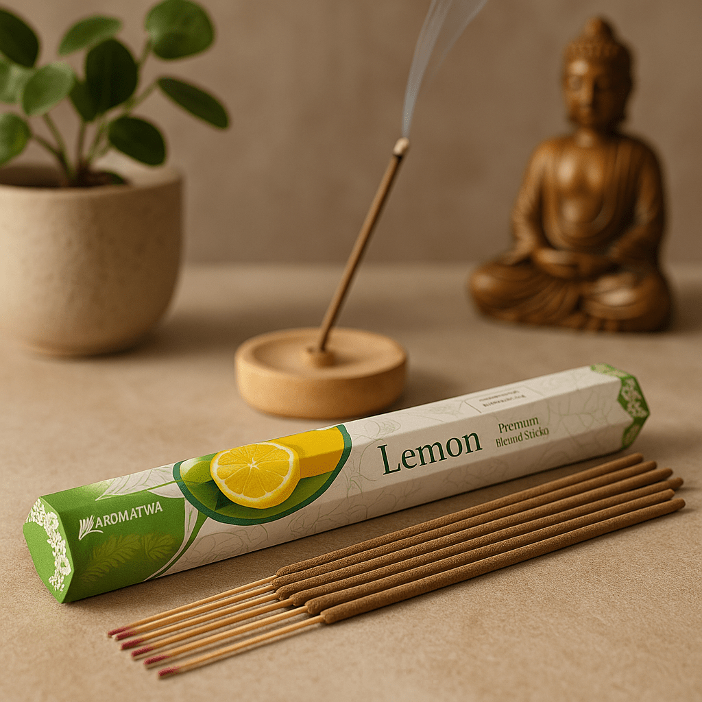 Lemon Incense Sticks, 20 Count - SHAMTAM.COM