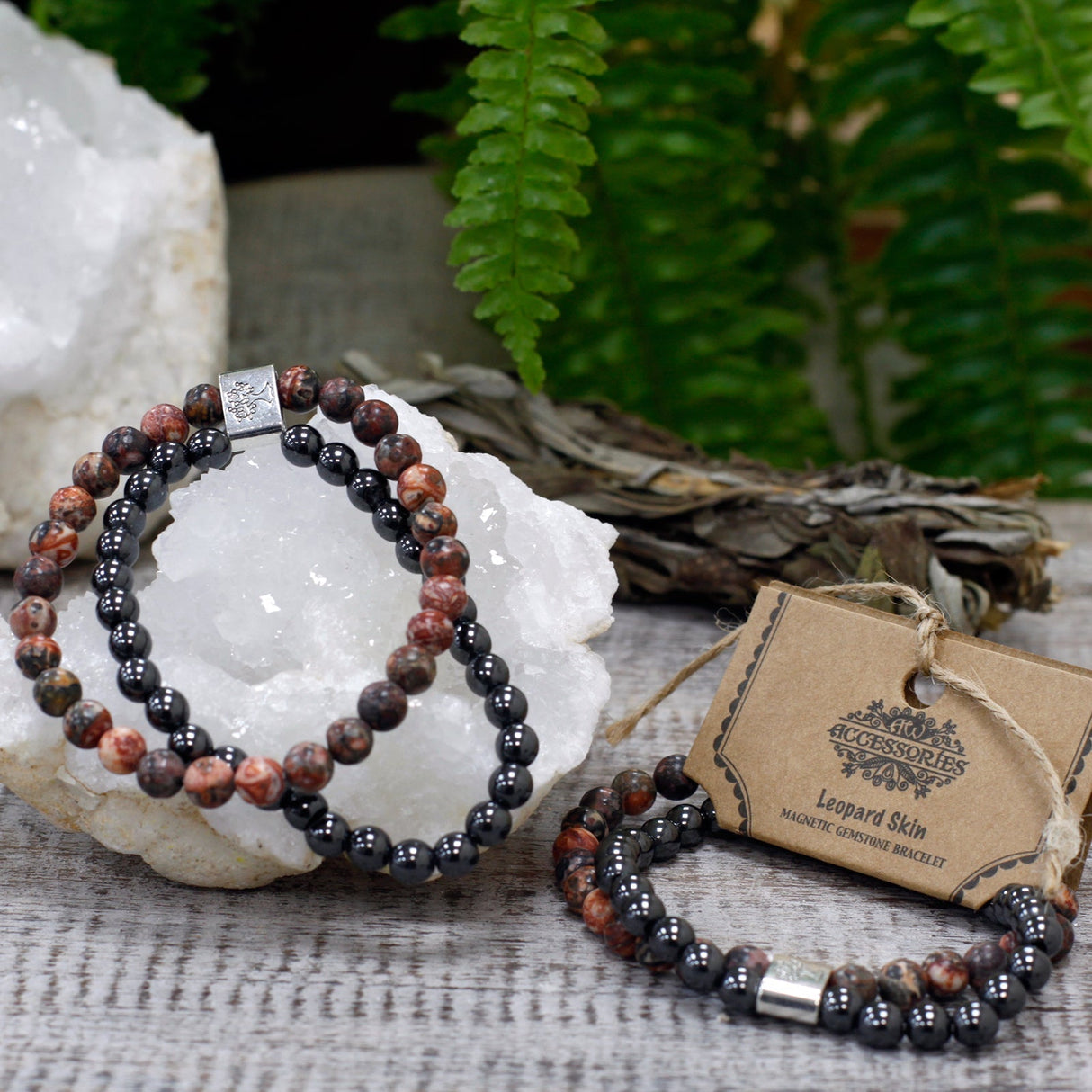 Leopard Skin Bracelet - Magnetic Gemstone Crystal - SHAMTAM.COM