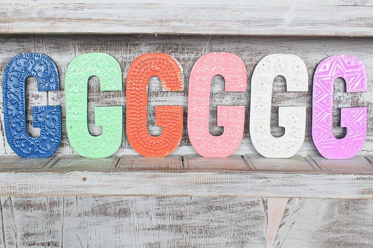 Letter "G" - Assorted Colours - 15cm - SHAMTAM.COM