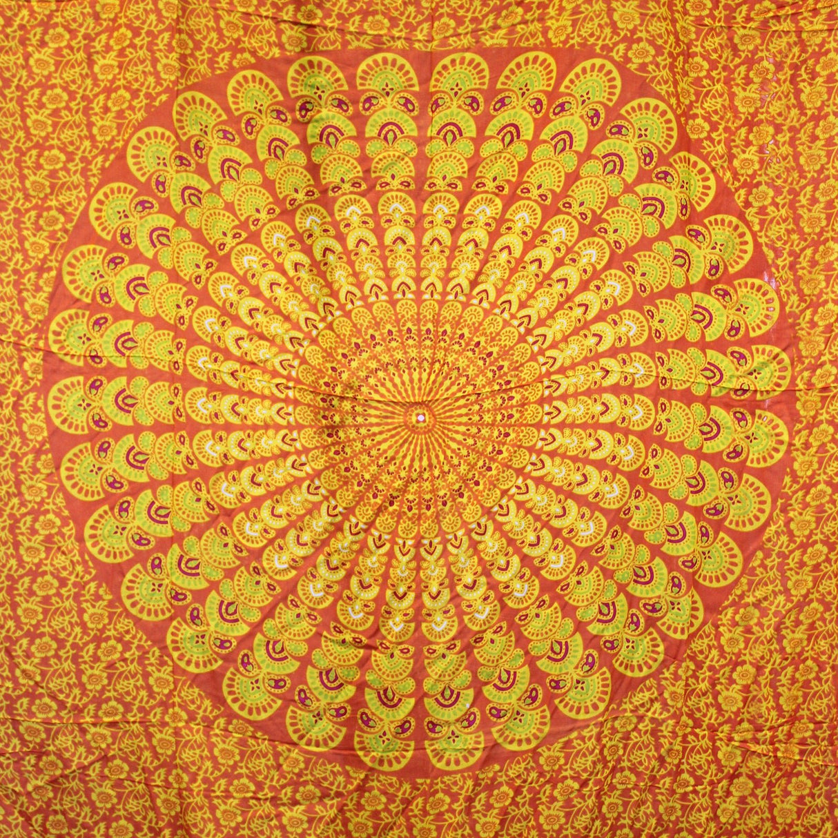 Lime Orange Mandala Sarongs - SHAMTAM.COM