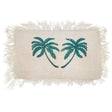 Linen Cushion 30x50cm Palm Tree with Fringe - SHAMTAM.COM