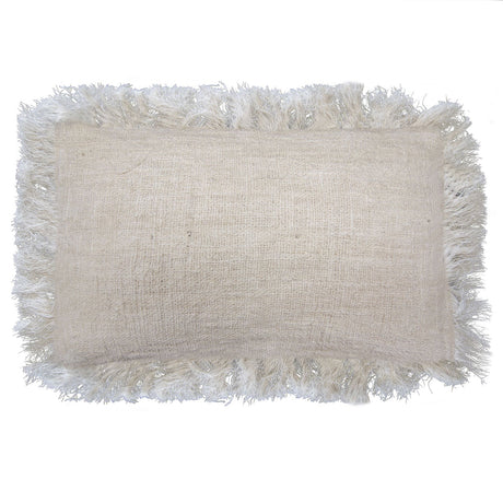 Linen Cushion 30x50cm with fringe - SHAMTAM.COM