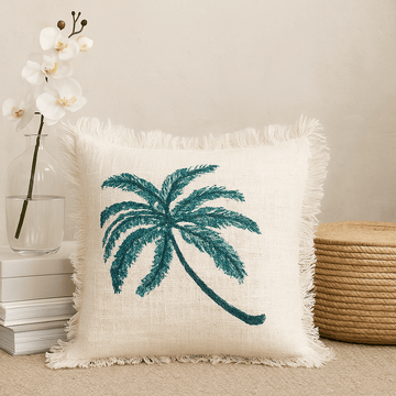 Keten Minder 45x45cm Palmiye Ağacı Püsküllü