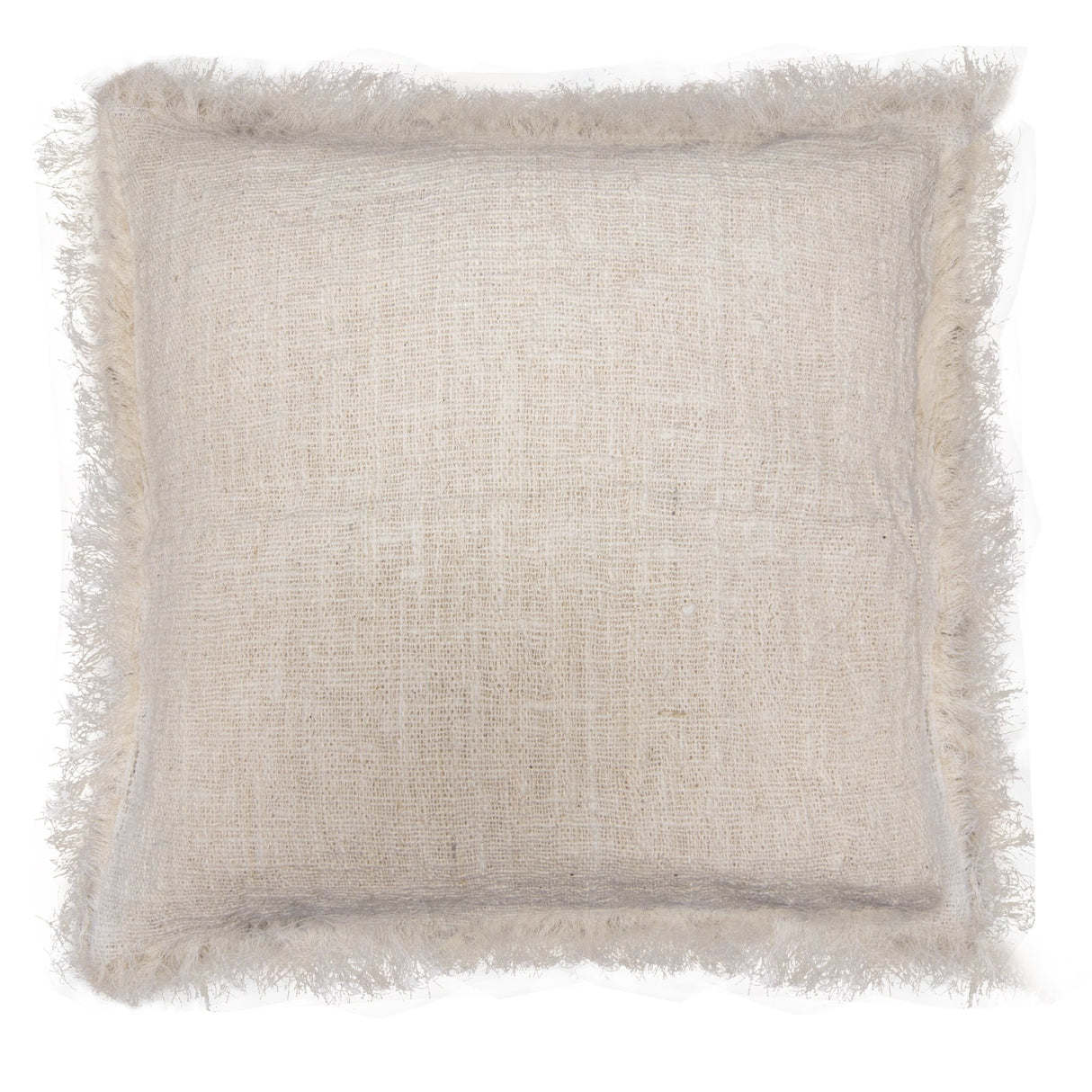 Linen Cushion 45x45cm with fringe - SHAMTAM.COM