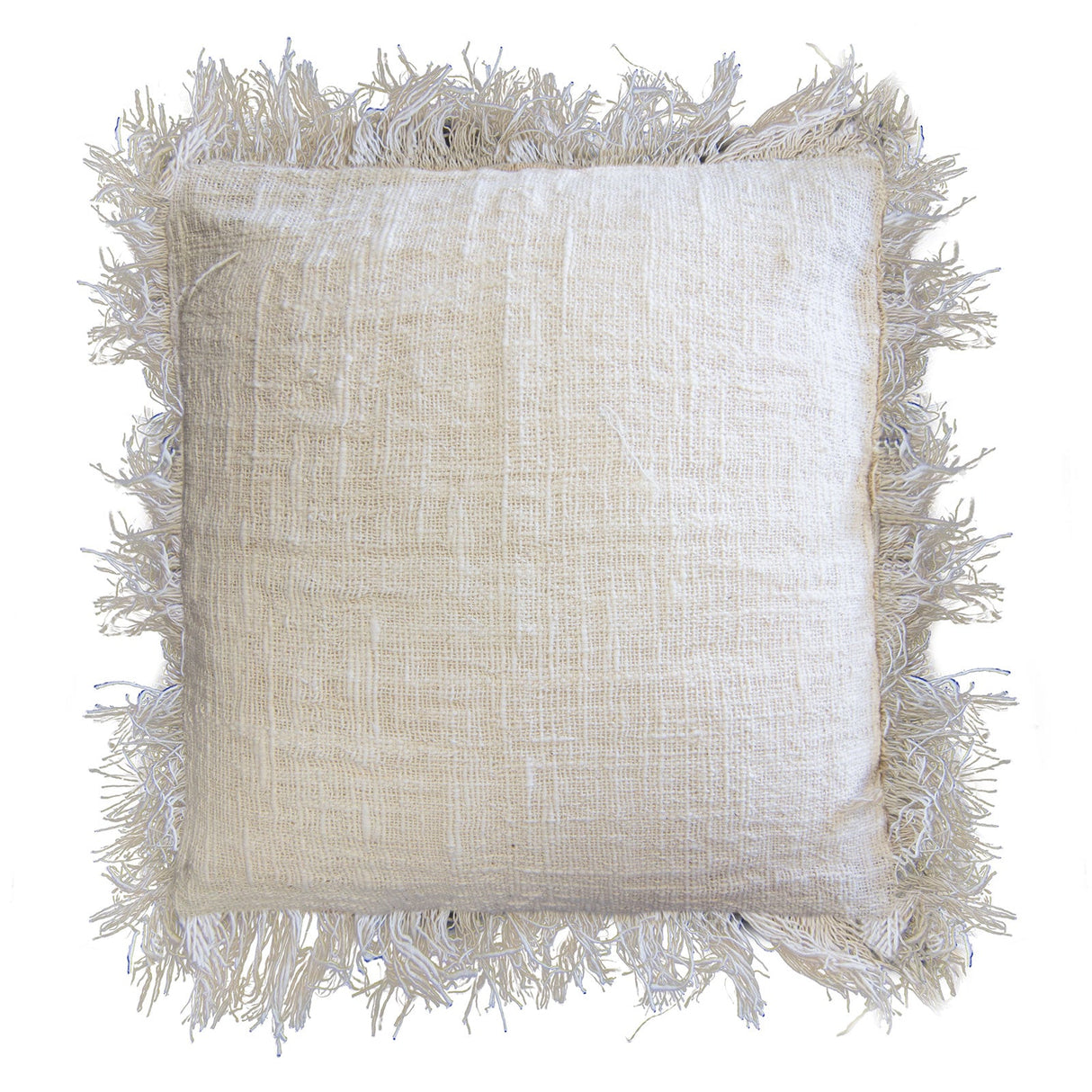 Linen Cushion 60x60cm with fringe - SHAMTAM.COM