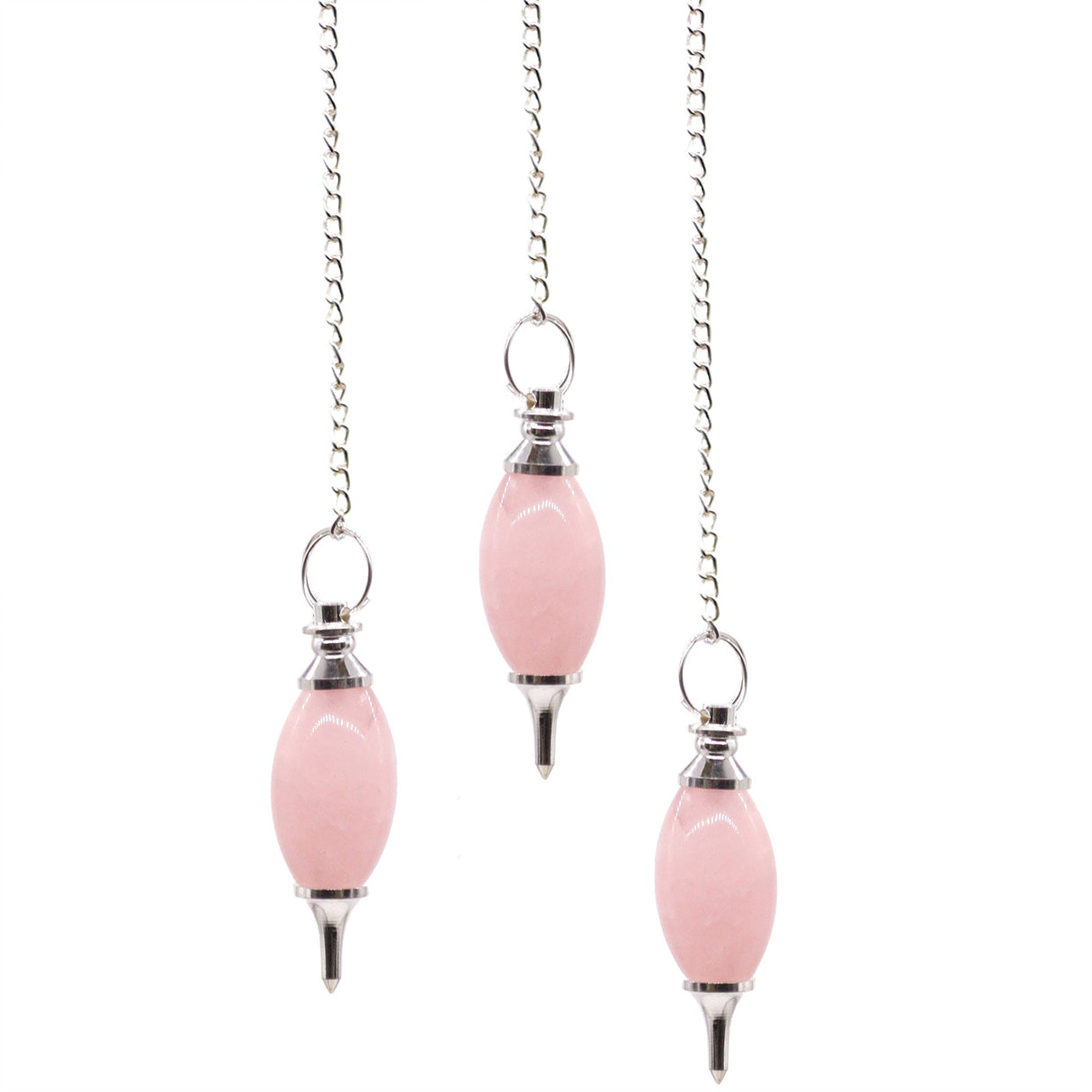 Rose Quartz Pendulum Lingam Shaped Crystal Gemstone - SHAMTAM.COM