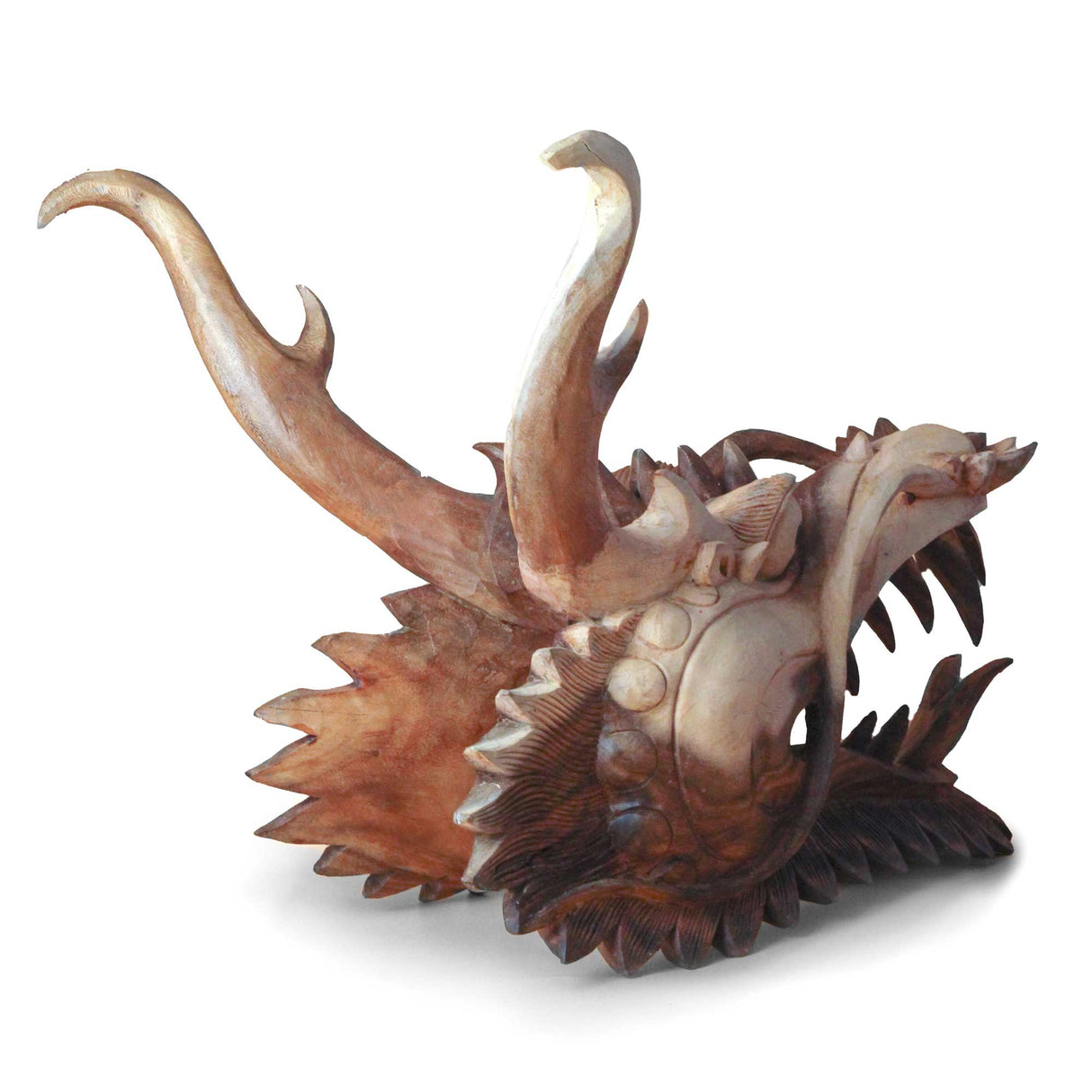 Live Size Dragon Head Carving - 30cm - SHAMTAM.COM