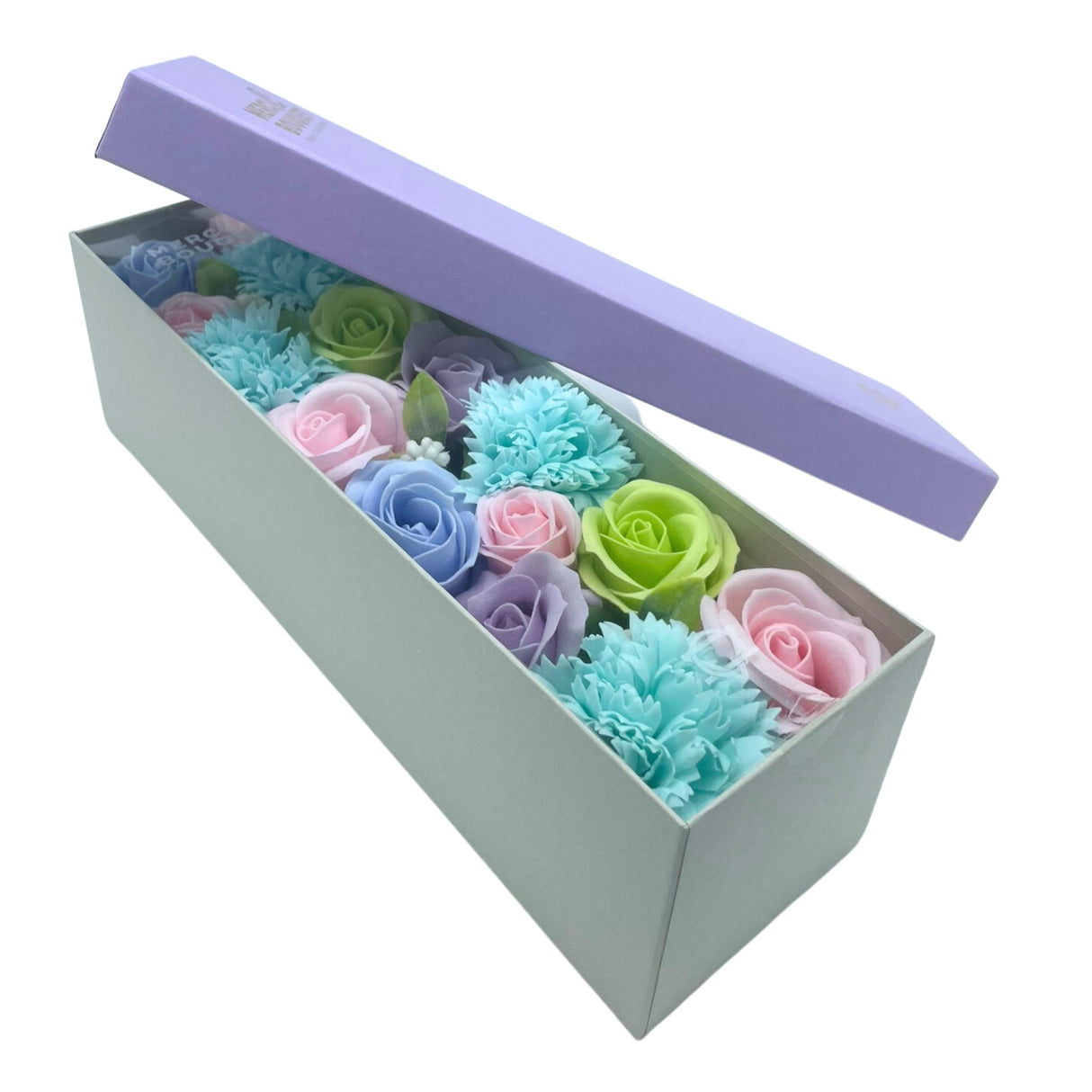 Soap Flowers Long Box - Baby Blessings - Blues - SHAMTAM.COM