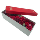 Soap Flowers Long Box - Classic Red Roses - SHAMTAM.COM