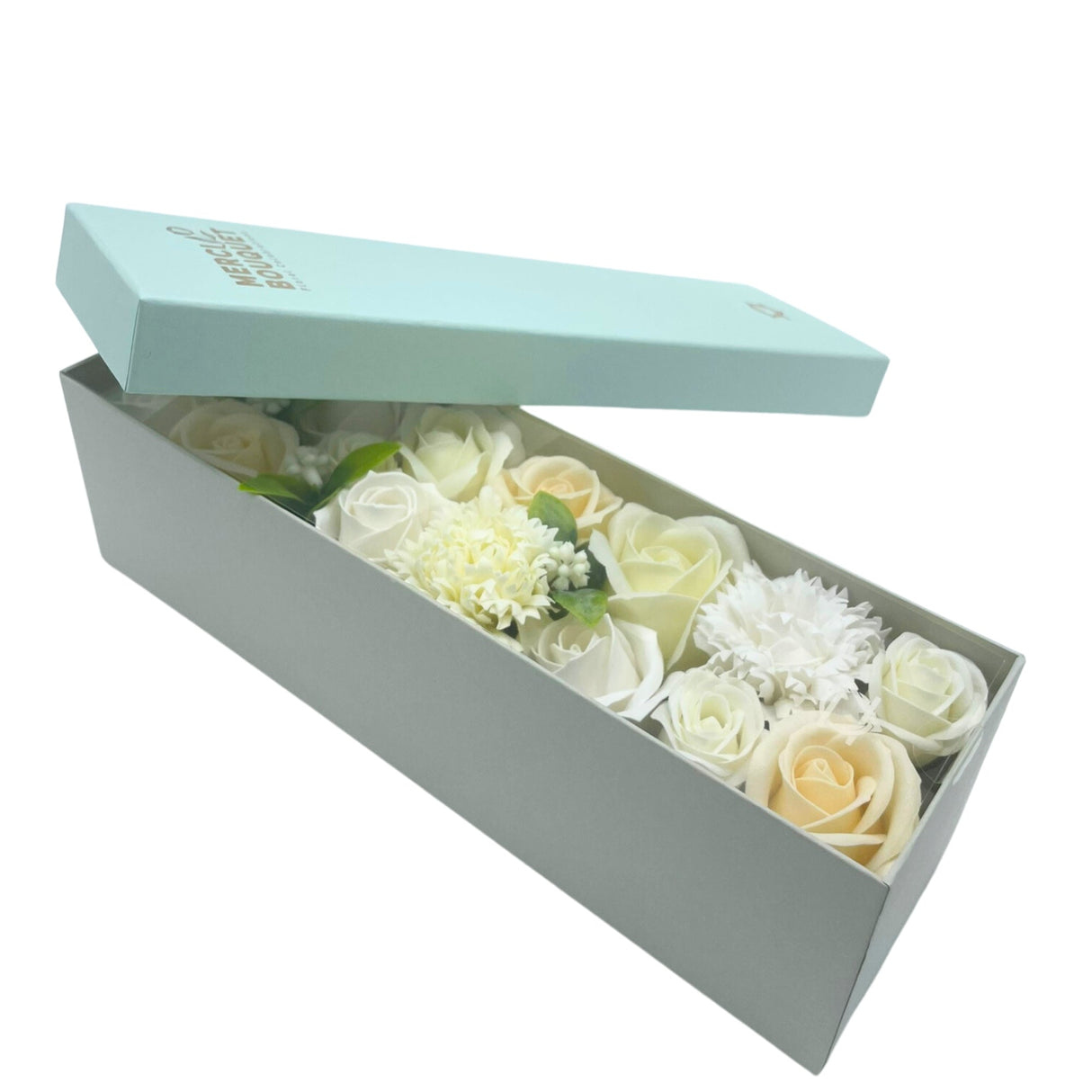 Soap Flowers Long Box - Wedding Blessings - White & Ivory - SHAMTAM.COM