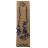 Amethyst Necklace - Longstone Gem - SHAMTAM.COM