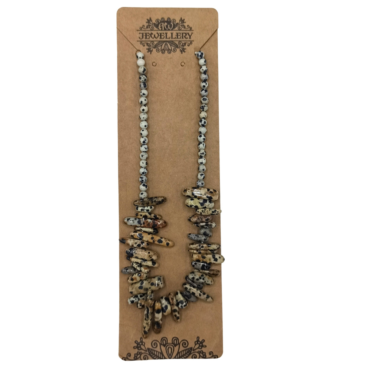 Dalmatian Stone Necklace - Longstone Gem Crystal - SHAMTAM.COM