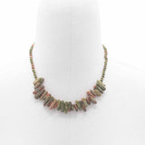 Unakite Necklace - Longstone Gem Crystal - SHAMTAM.COM